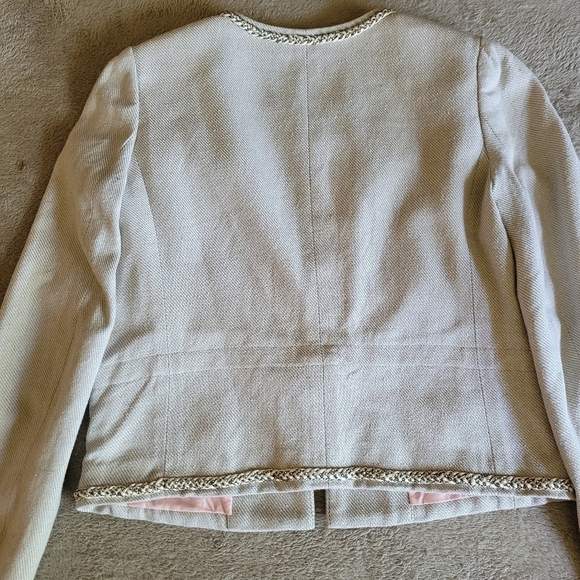 Rebecca Taylor silk blend cropped blazer size 4 - Picture 9 of 16